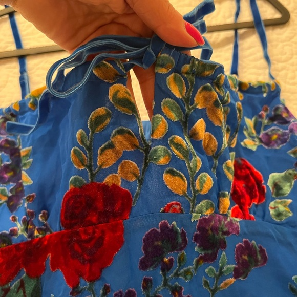 Blue Sleeveless Maxi Dress - Picture 4 of 11